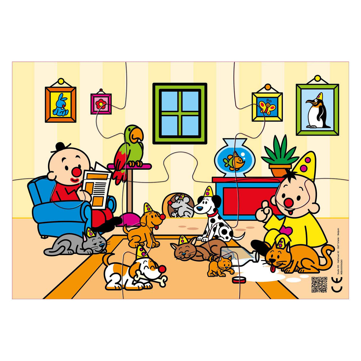 Bumba puzzel waf waf miauw miauw - 6st.
