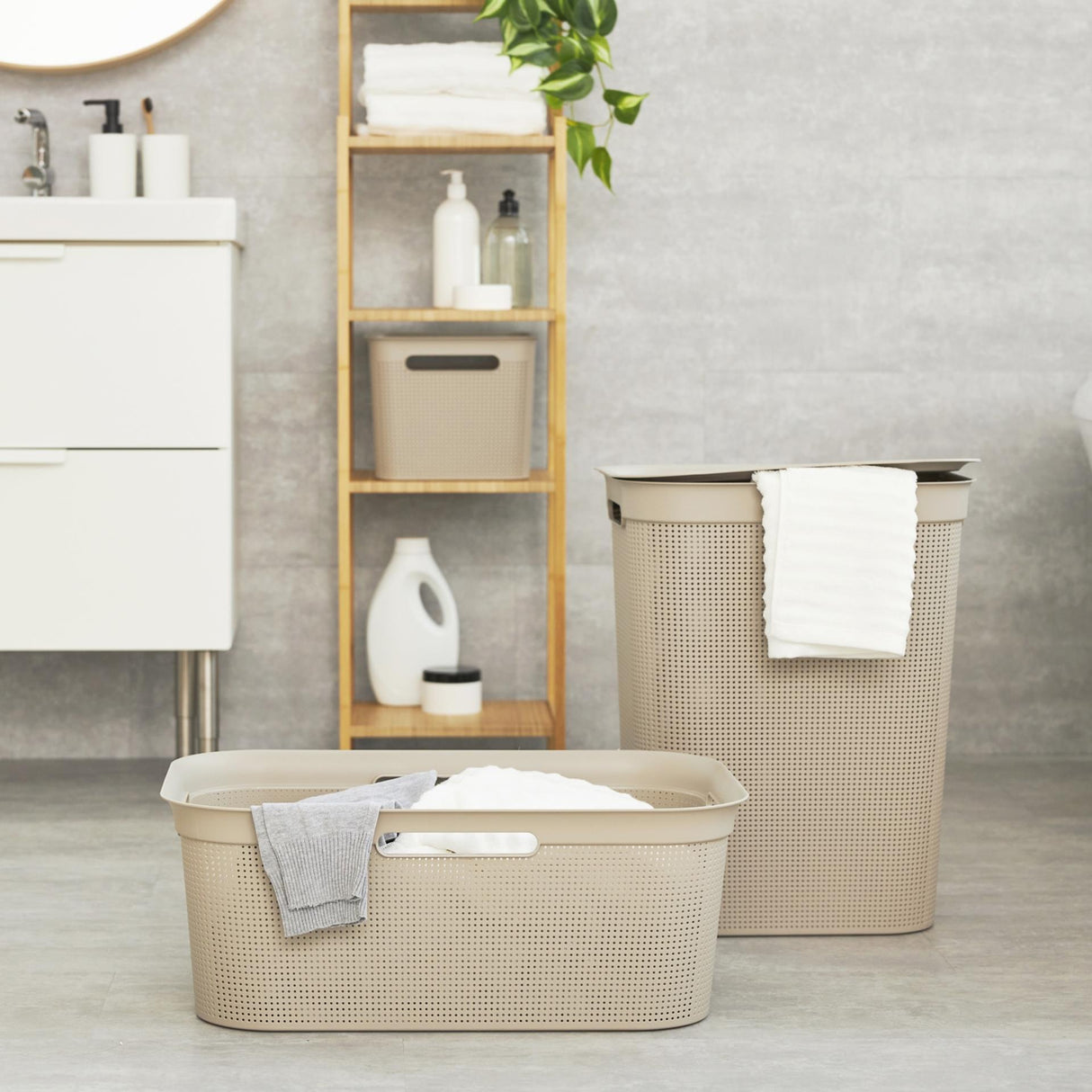 Rotho wasverzamelaar brisen 50 l cappuccino
