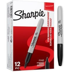 Permanente markers sharpie s0810930 1.0 mm zwart 12 stuks