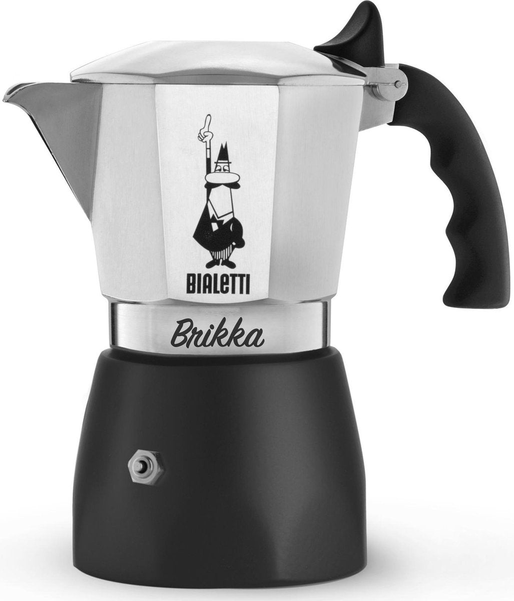 Bialetti brikka percolator 4 kops – espresso maker met cremalaag – aluminium – italiaanse koffiezetter