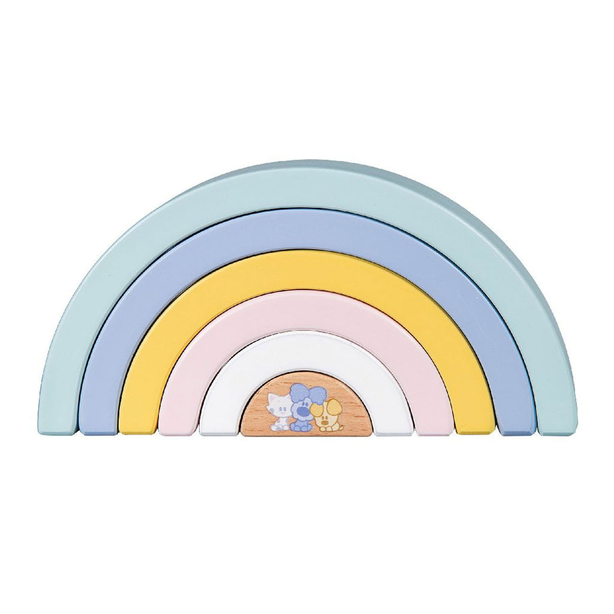 Rubo toys woezel en pip baby regenboog