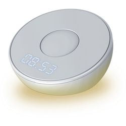Qi draadloze oplader met wekker xlayer lichtgrijs