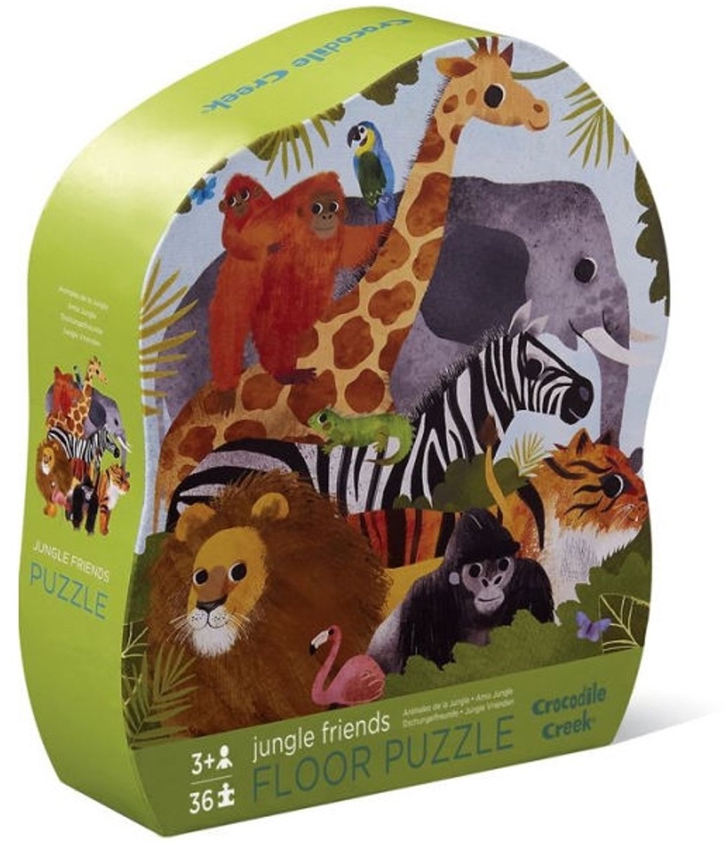 Crocodile creek vloerpuzzel jungle friends - 36 stuks - vanaf 3 jaar