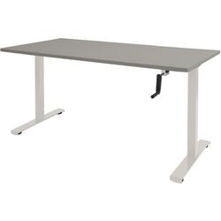 Zit-sta-bureau schaffenburg dextro slinger t-voet grijs