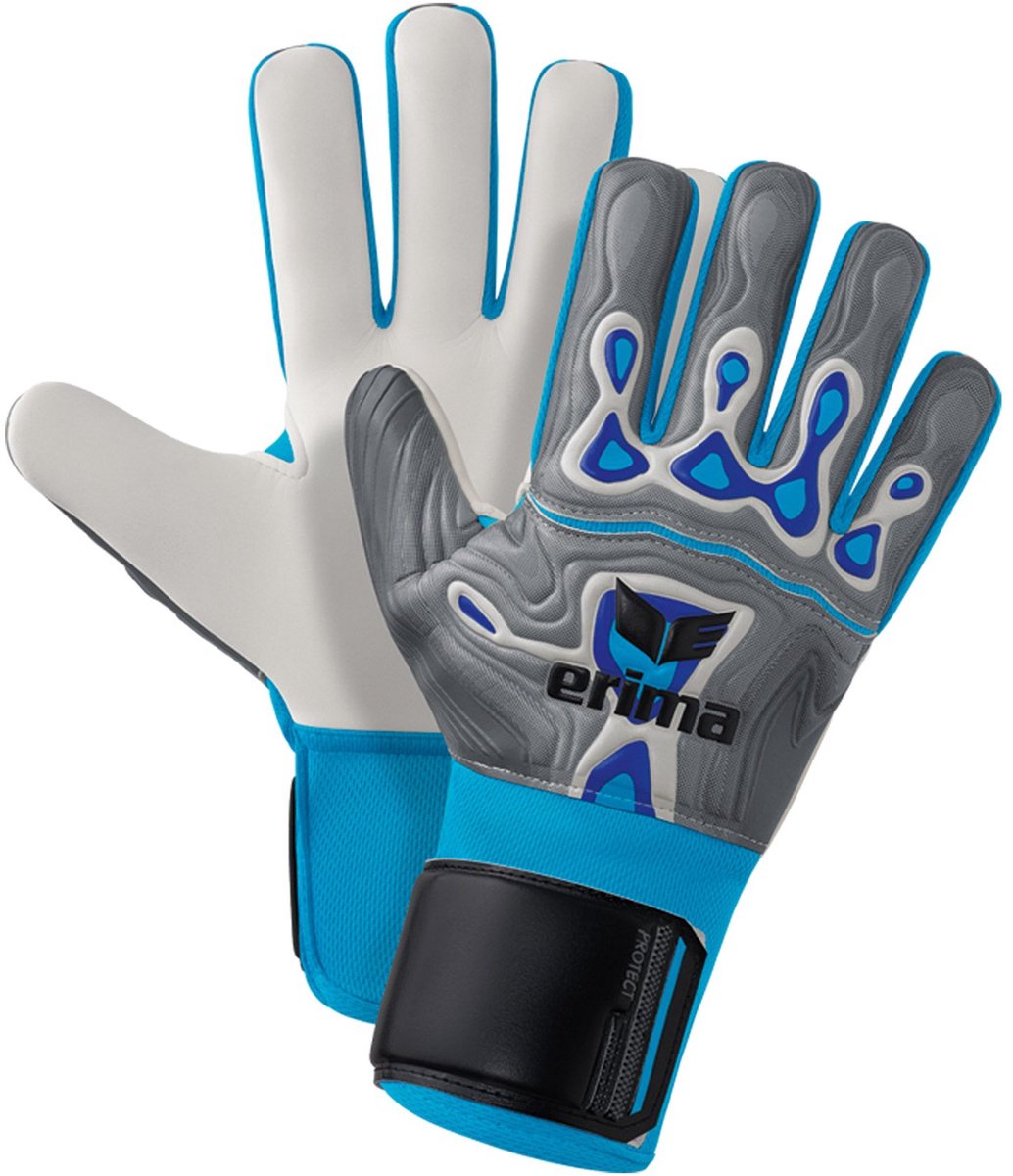 Erima flex-ray protect keepershandschoenen kinderen - grijs blauw | maat: 7