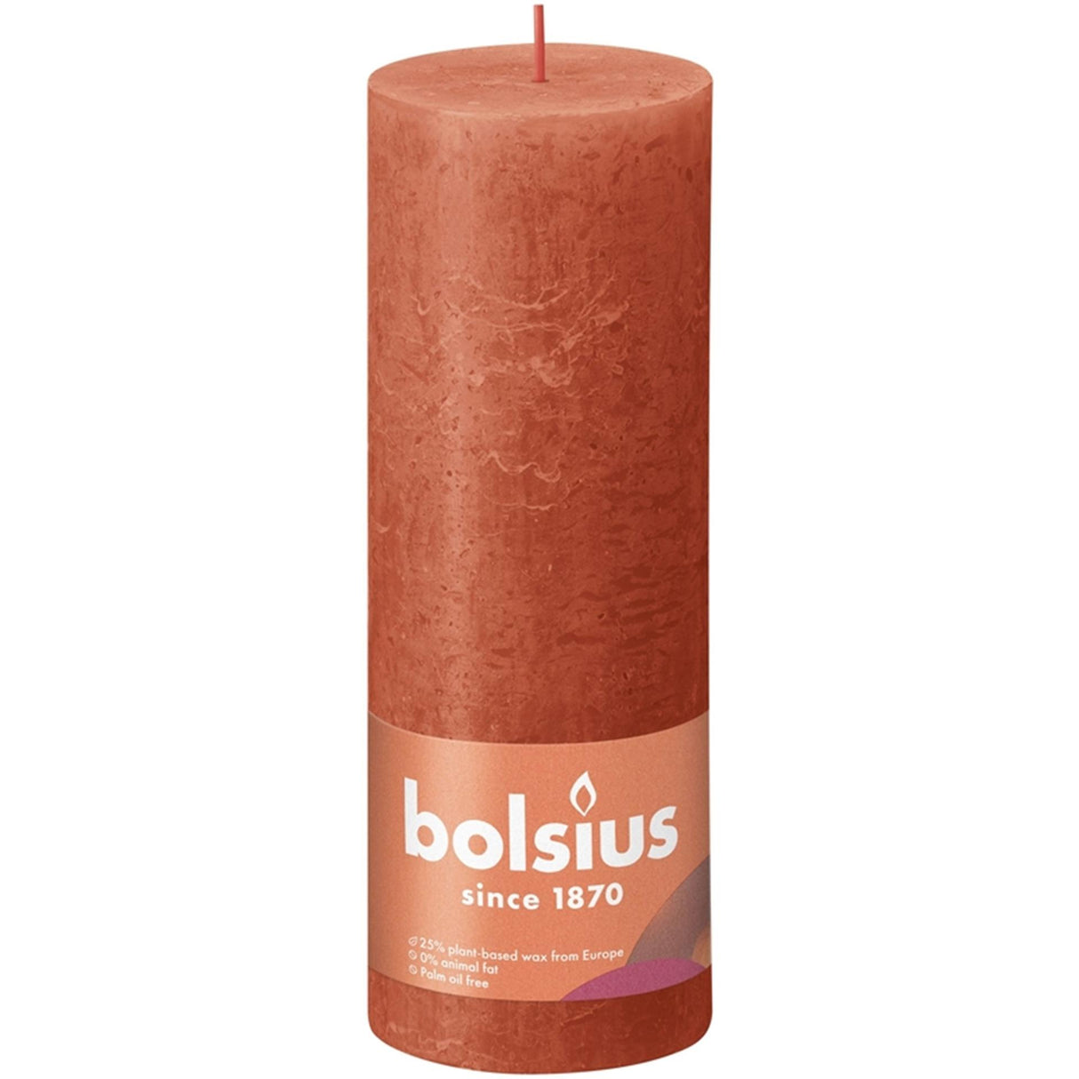 Bolsius rustiek stompkaars 190 68 oranje