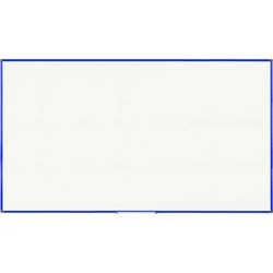 Whiteboard bi-office blauw frame, wit, blauw