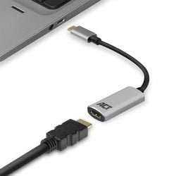 Act usb-c naar hdmi adapter ac7010 grijs, zwart