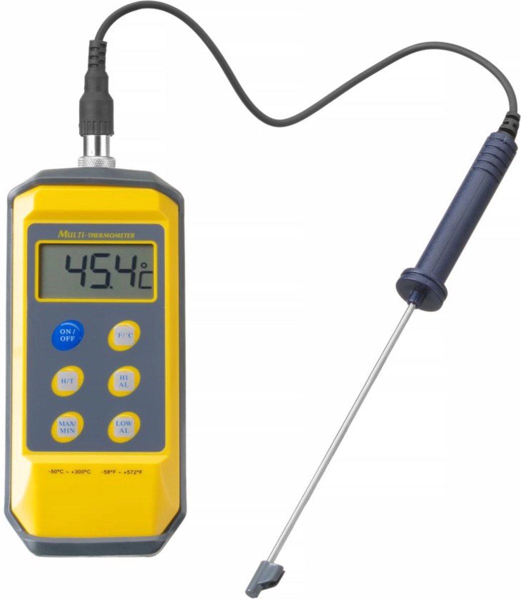 Hendi thermometer met stiftsonde – breed temperatuurbereik – nauwkeurige meting – 195x85x45 mm