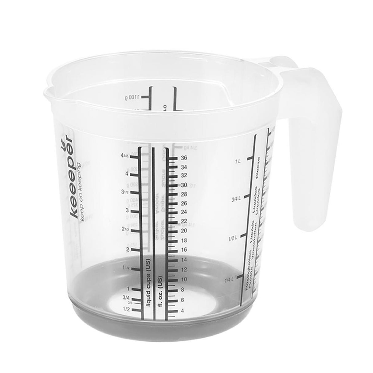 Keeeper maatbeker anti-slip 1l grijs