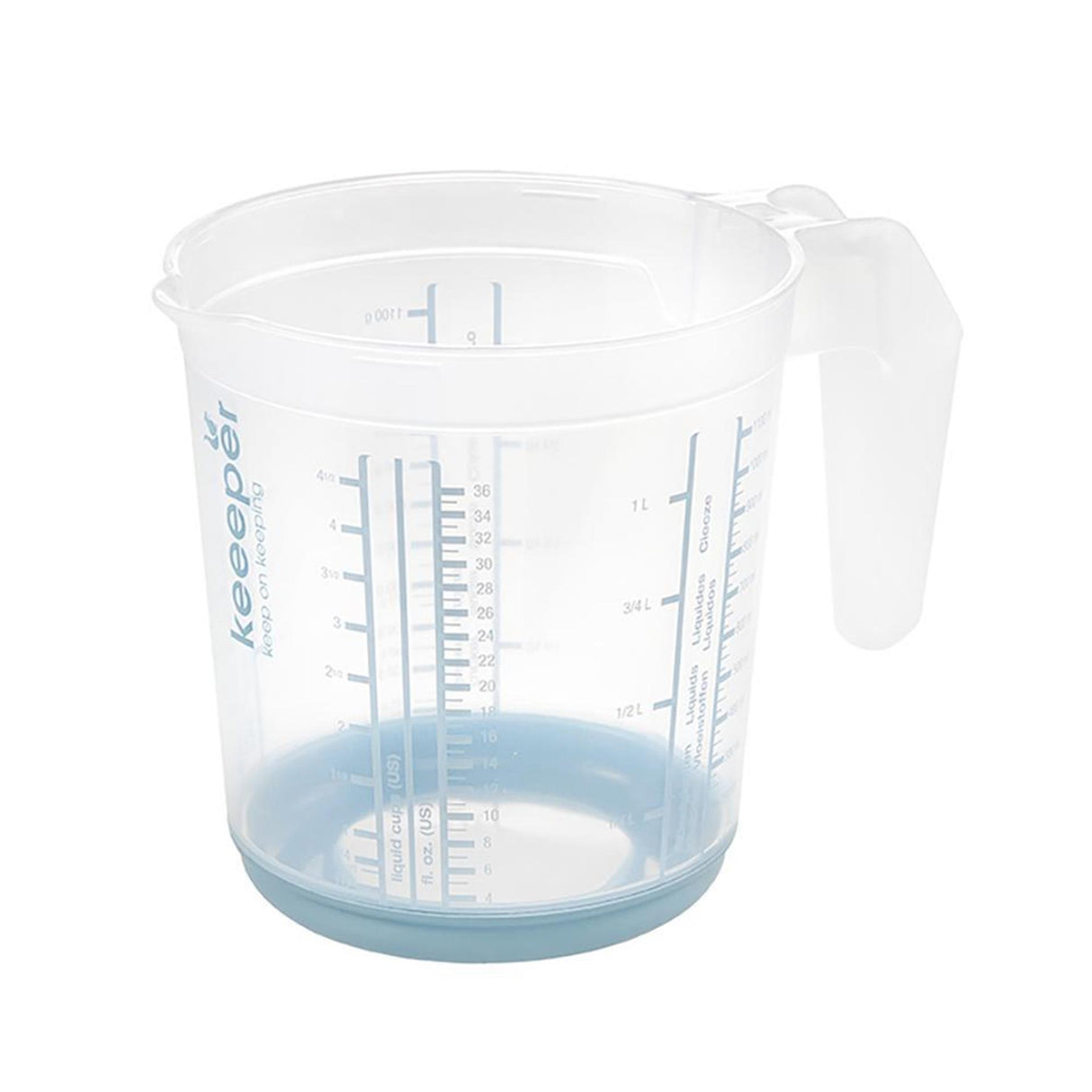 Keeeper maatbeker anti-slip 1l blauw