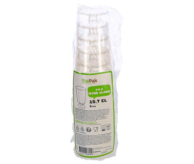 Duni plastic wijnglazen 15,7 cl 8 stuks | 6 stuks