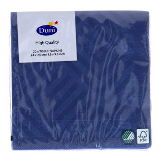Duni servetten mosaic dark blue 24x24 cm | 12 stuks