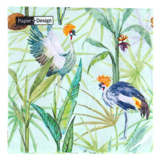 Duni servetten dancing birds 33x33 cm | 12 stuks