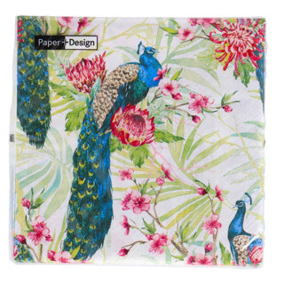 Duni servetten tropic peacock 33x33 cm | 12 stuks