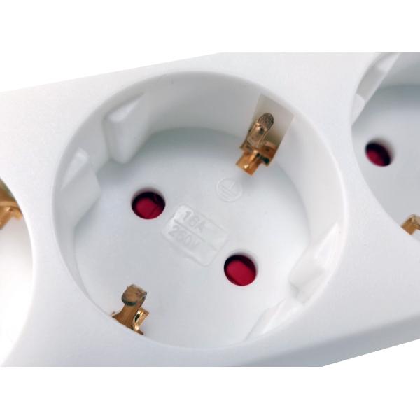 Equip 245550 power strip, 3 ac outlet(s) indoor, type f, type f, 1.5 mm², 1.5 m, white