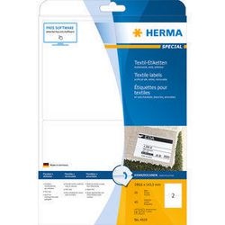 Herma special name textile - acetatseide - selbstklebend, entfernbarer klebstoff - weiß - 199.6 x 143.5 mm 40 etikett(e