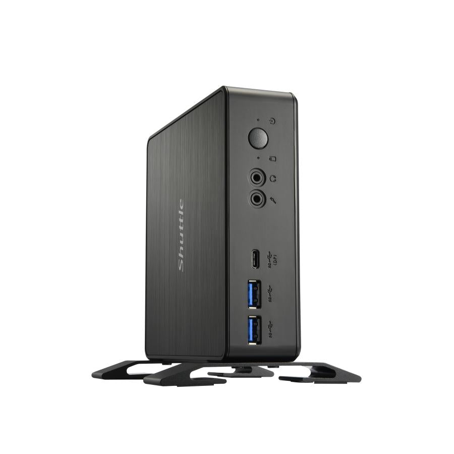 Shuttle nc40u xpc nano pc nc40u mini pc barebone, intel celeron 7305u, 6x usb3.2, 2x m.2, lan, 24 7