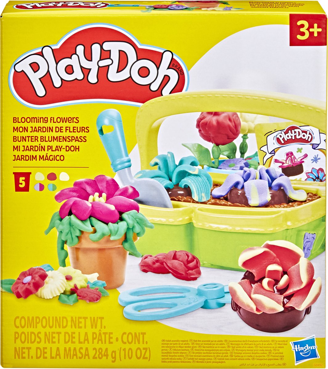 Play-doh bloeiende bloemen speelset - boetseerklei - inclusief 5 potjes