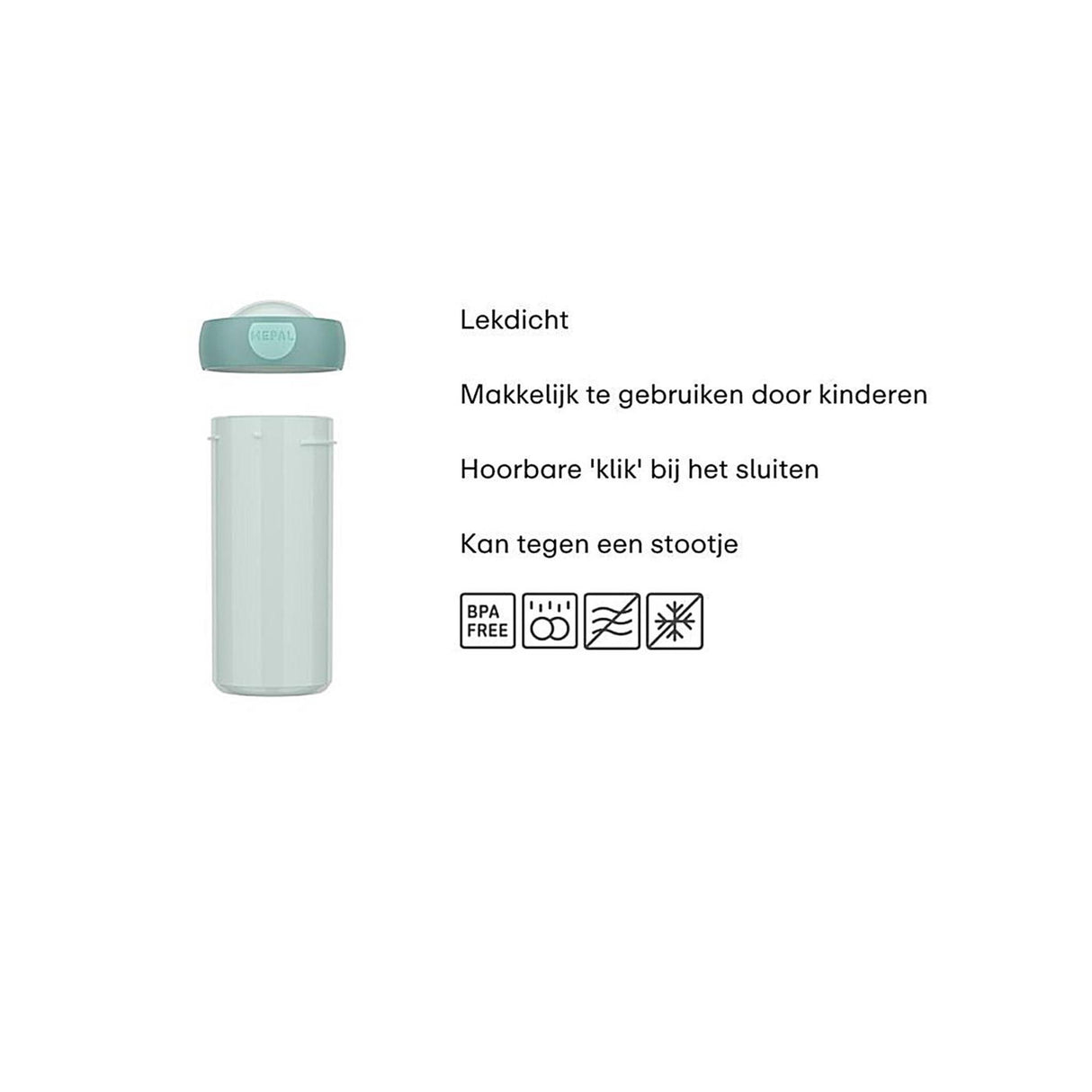 Mepal schoolbeker campus - 300 ml - sluit goed af - drinkbeker voor kinderen - cool blue