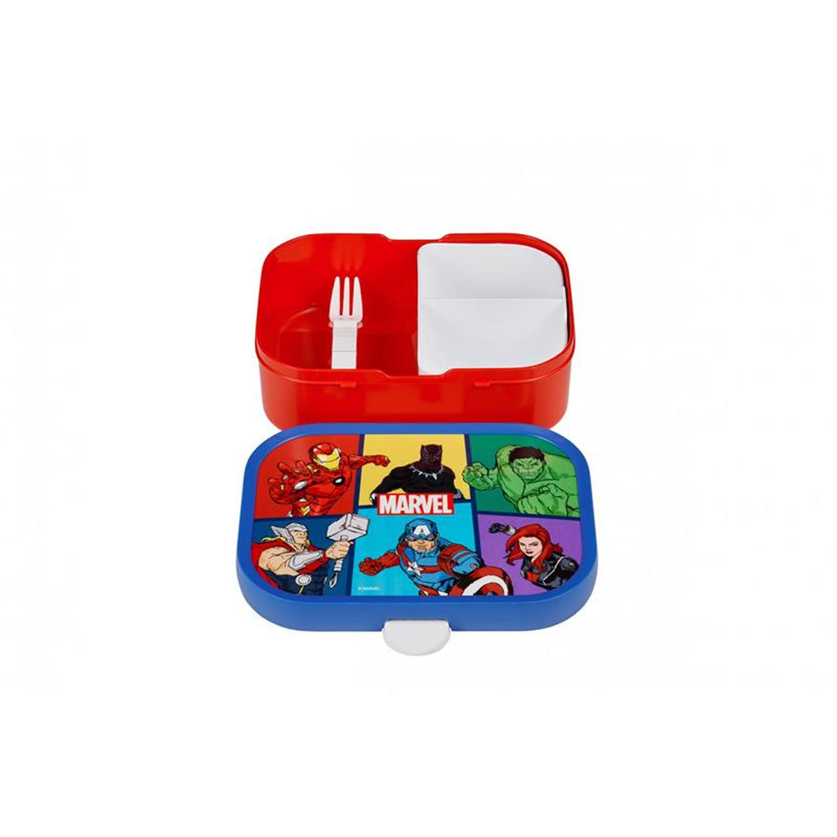 Mepal lunchbox campus - 750 ml - broodtrommel met vakjes voor kinderen - geschikt voor 4 boterhammen - avengers