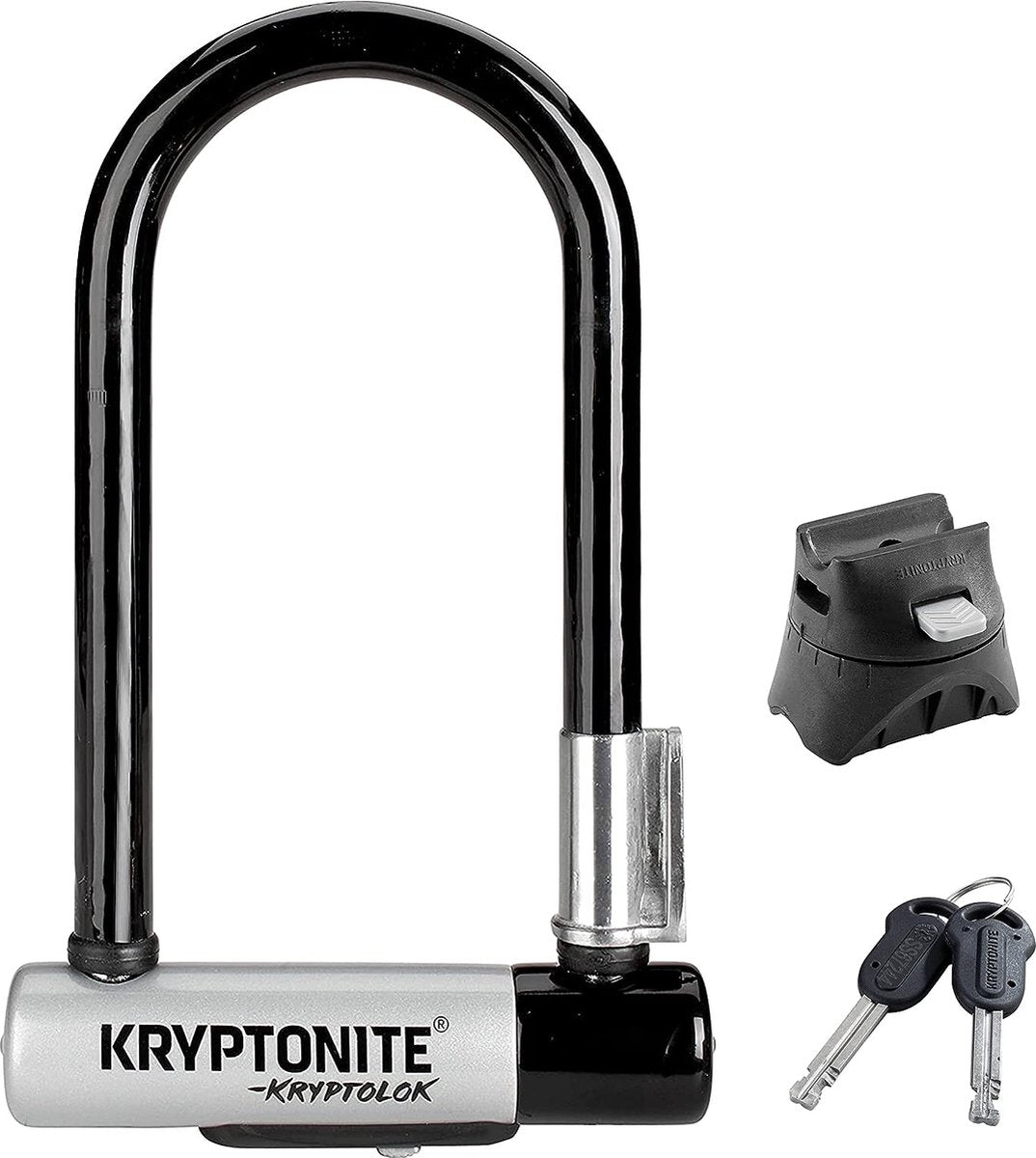 Kryptonite kryptolok mini-7 beugelslot fiets – art-2 slot – beugelslot elektrische fiets – 17,8x8,2 cm– staal – zwart