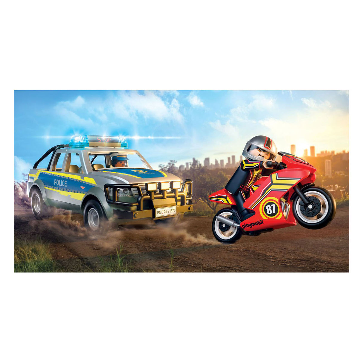 Playmobil city action achtervolging met politie-ophaaldienst - 71876