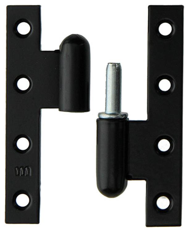 Yale 1019157 - 3 zware paumellen zwart geplast.rechts 110x70mm | 2 stuks