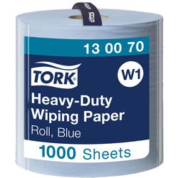 Poetspapier tork w1 2-laags blauw 1000 vellen