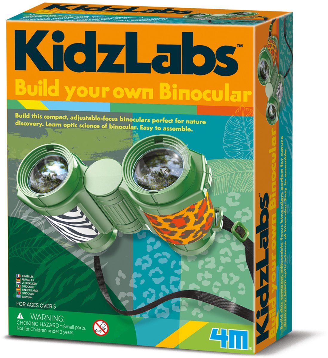4m wetenschap en spel - maak je eigen verrekijker - buitenspeelgoed - kidzlabs - 5+