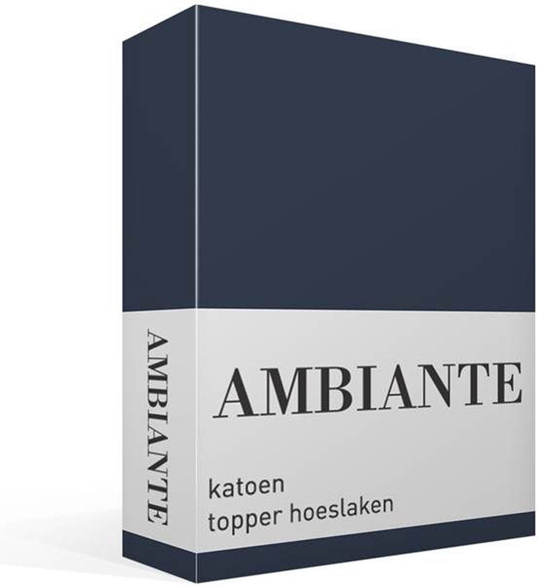 Ambiante katoen - topper hoeslaken - 140x200 - donker blauw