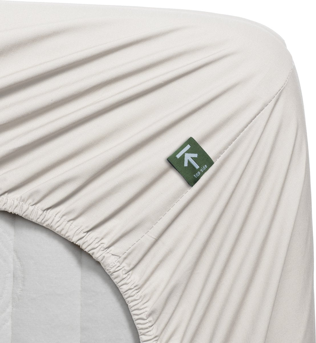Beddinghouse percale katoen - hoeslaken - 180x200 - gebroken wit