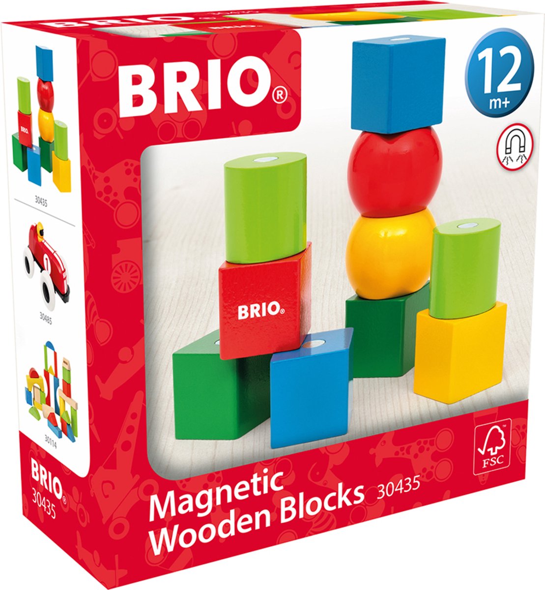 Ravensburger brio – 30435 houten blokken met magneten | speelgoedbouwstenen voor kinderen vanaf 12 maanden