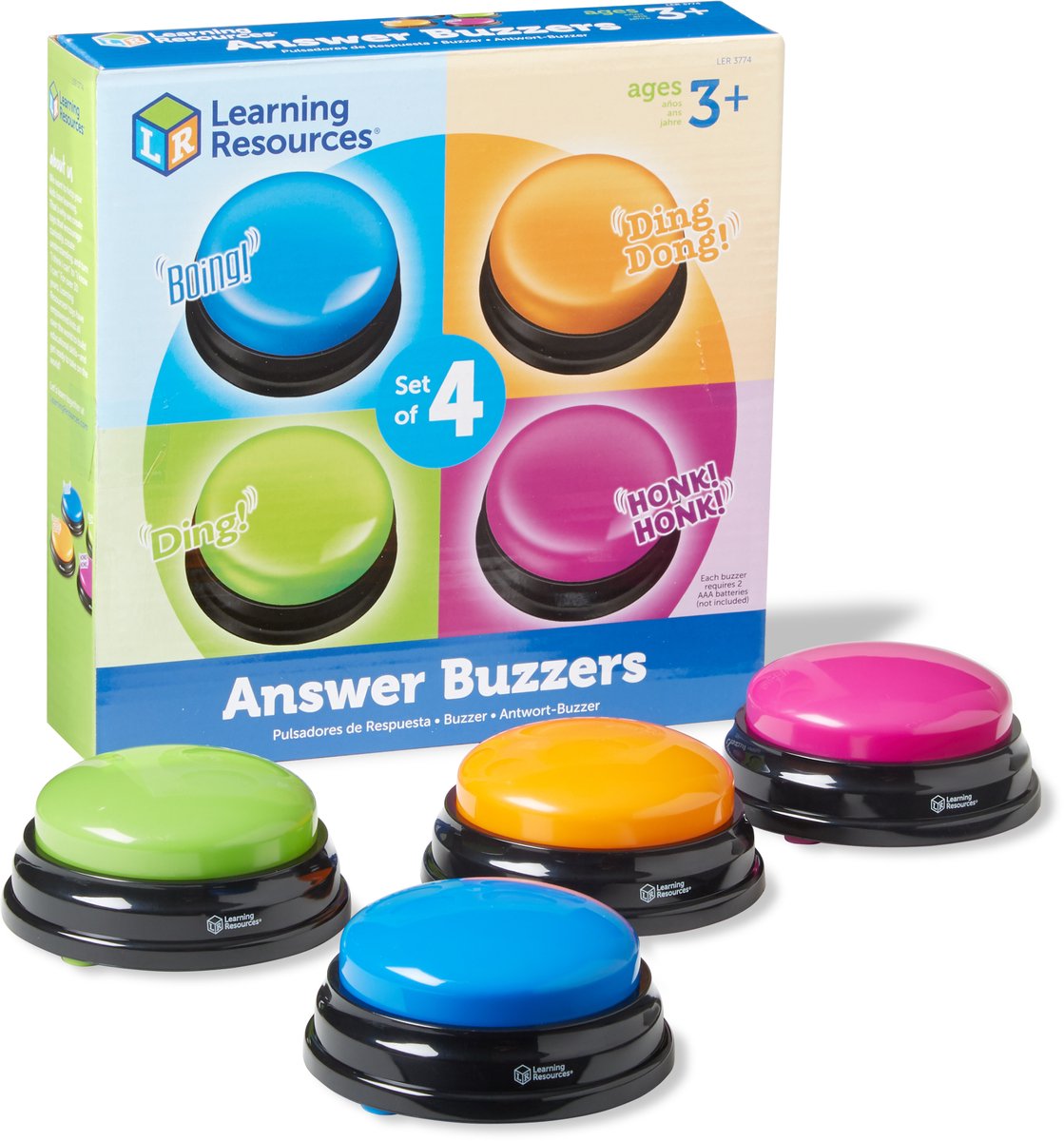 Learning resources antwoordknop buzzers (set van 4) - 3+