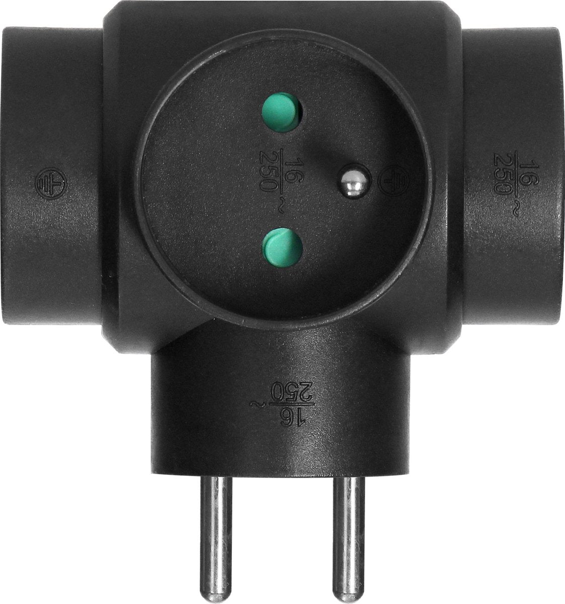 Orno - uitbreidingsstekker - 3-voudig - zwart - 2p+z