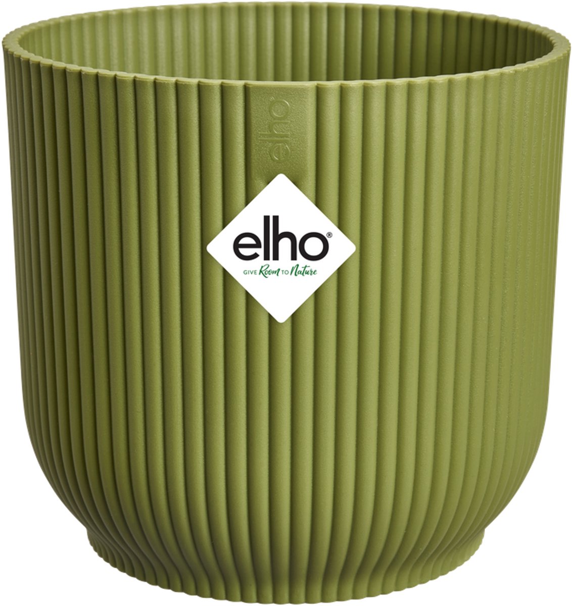 Elho vibes fold rond 22 - bloempot voor binnen - 100% gerecycled plastic - ø 22.0 x h 20.2 cm - varengroen