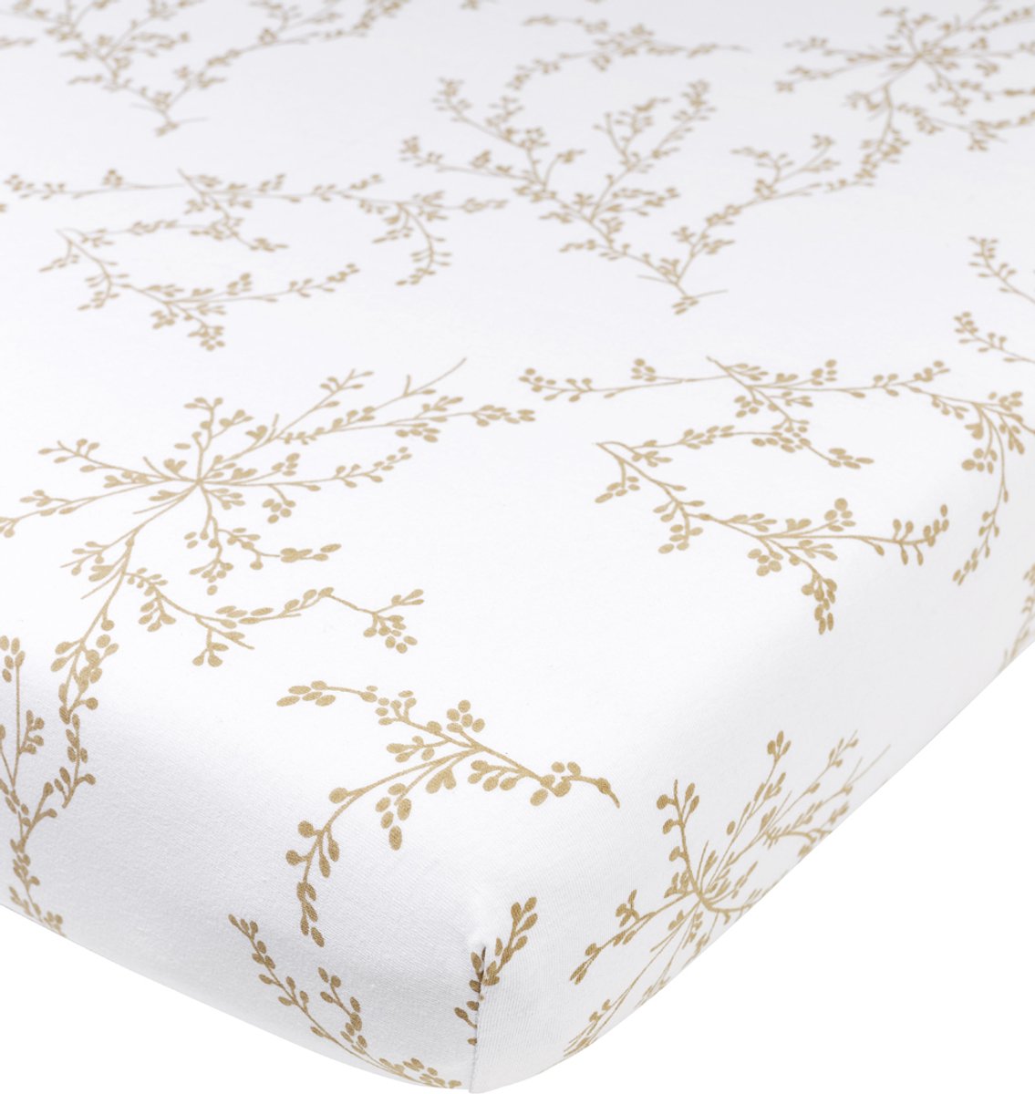 Meyco baby branches hoeslaken wieg - sand - 40x80 90cm
