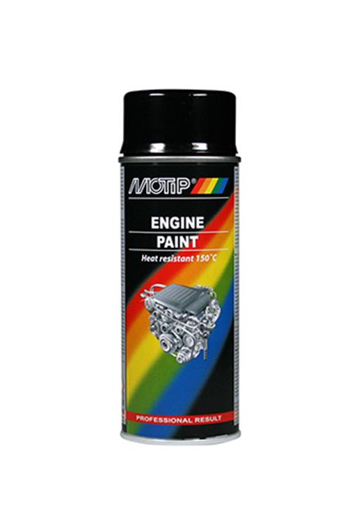 Motip 1051528 - engine paint gloss black spuitbus 400 ml | 1 stuks