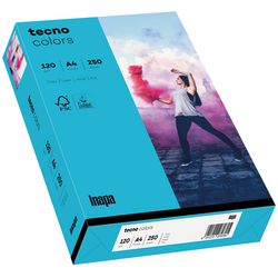 Gekleurd papier tecno a4 120 g m² blauw 250 vellen
