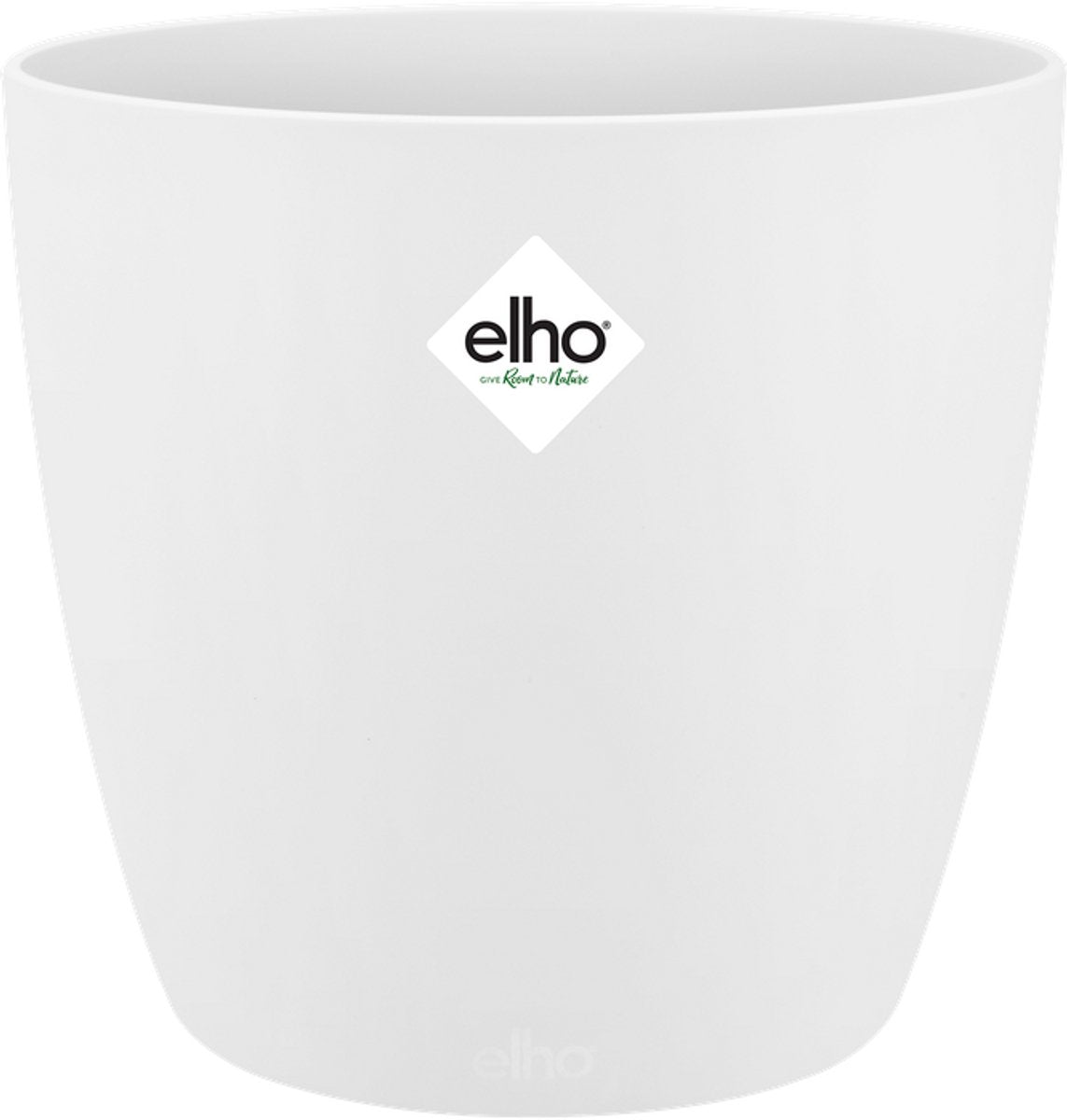 Elho brussels rond 16 - bloempot voor binnen - 100% gerecycled plastic - ø 16.0 x h 14.7 cm - wit