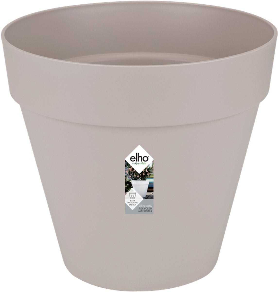 Elho loft urban rond 50 - bloempot voor buiten - ø 48.5 x h 44.5 cm - warm grijs