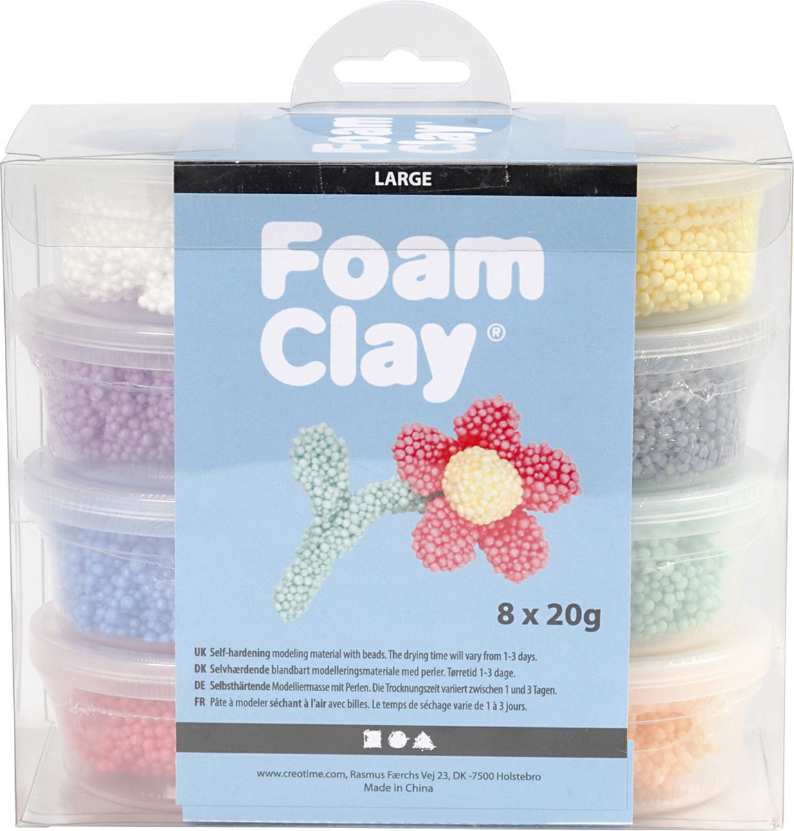 Creativ company https: www.cchobby.nl foam-clay-large-diverse-kleuren-8x20-gr-1-doos