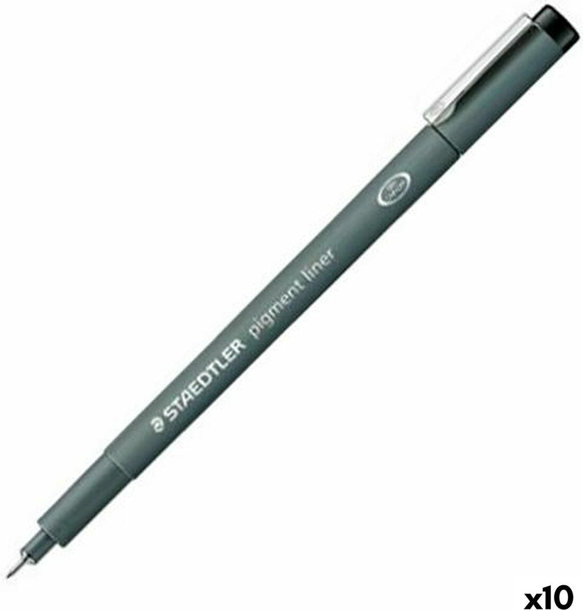 Staedtler - artist series - pigment liner - fineliner - zwart - 0.4 mm - 10 stuks