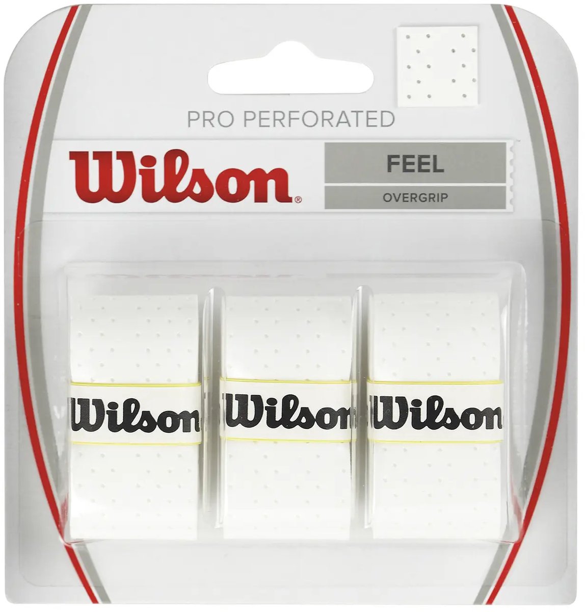 Wilson pro perforated tennis padel overgrip - wit