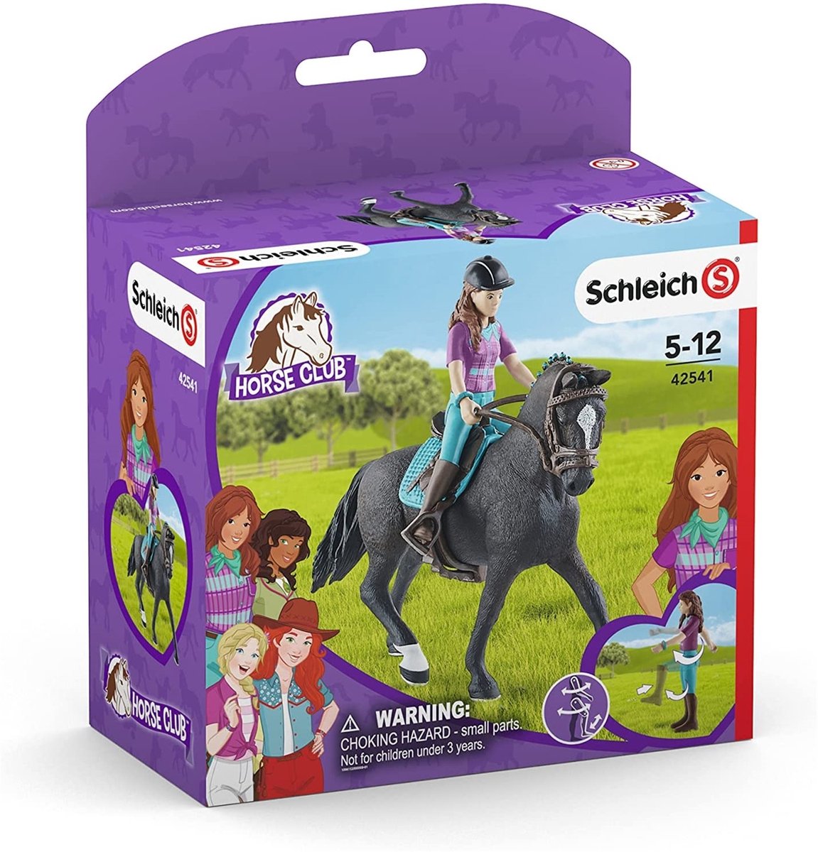 Schleich horse club - speelfigurenset - lisa storm - kinderspeelgoed voor jongens en meisjes - 5 tot 12 jaar - 42541