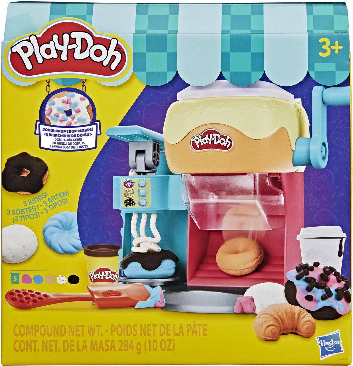 Play-doh donutshop-speelset, keukenspeelgoed, knutselen voor kinderen van 3+