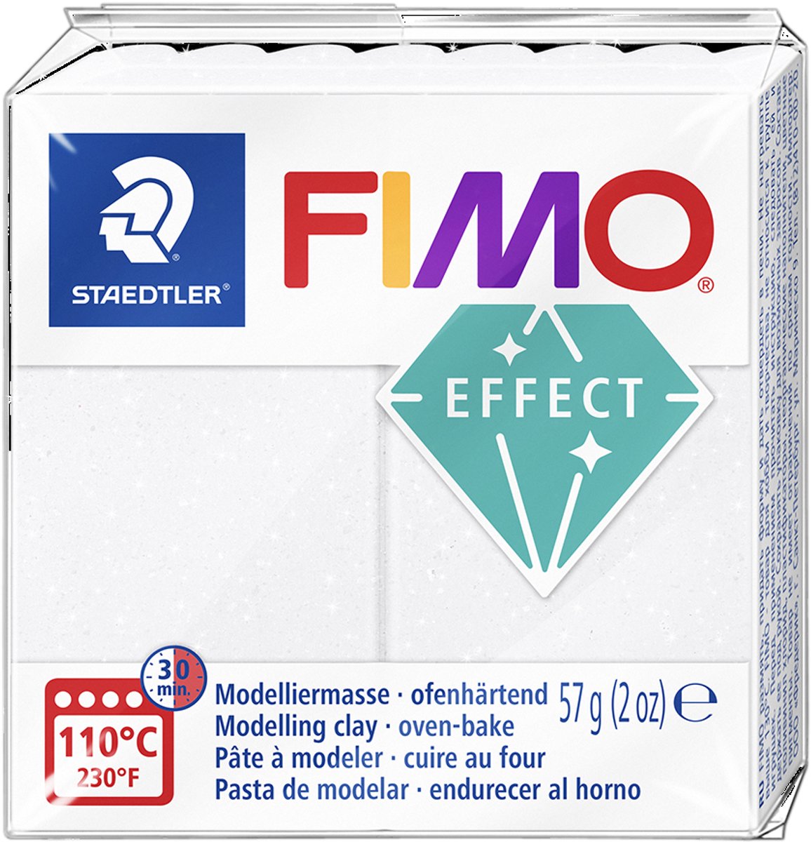Fimo effect ovenhardende boetseerklei standaard blokje 57 g - galaxy rood