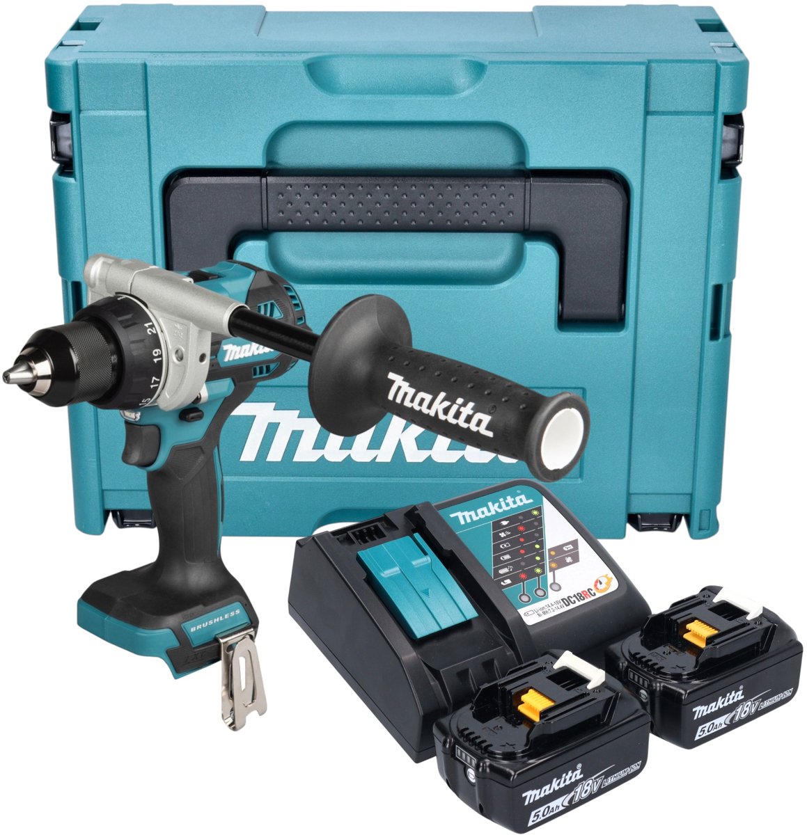 Makita ddf492rtj | lxt accu boor- schroefmachine 18v in mbox (2x 5.0ah accu + snellader) - ddf492rtj