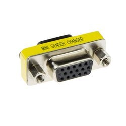 D-sub adapter 15-polig vrouwelijk naar 15-polig vrouwelijk act ab9065 zilver