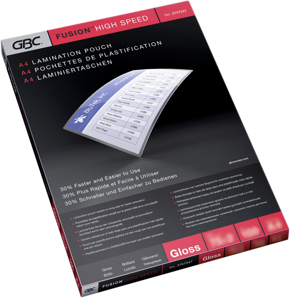 Gbc lamineerhoezen a4 - highspeed - 250 micron - 100 stuks